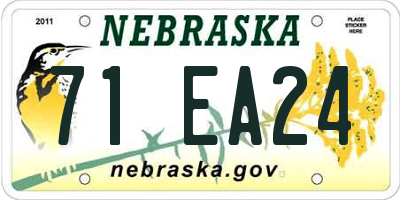 NE license plate 71EA24