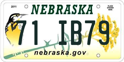 NE license plate 71IB79