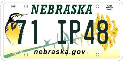 NE license plate 71IP48