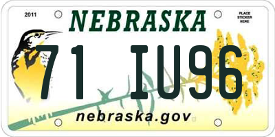 NE license plate 71IU96