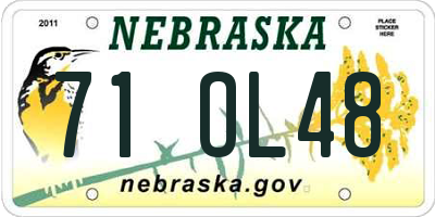 NE license plate 71OL48