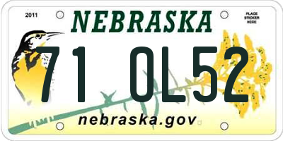 NE license plate 71OL52