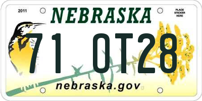 NE license plate 71OT28