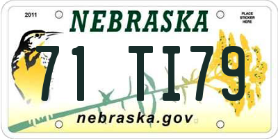 NE license plate 71TI79