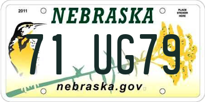 NE license plate 71UG79