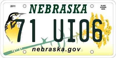 NE license plate 71UI06