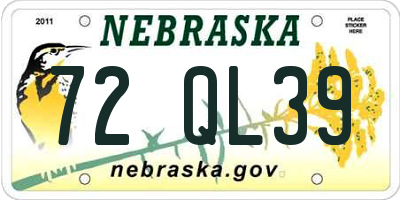 NE license plate 72QL39