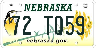 NE license plate 72TQ59