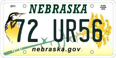 NE license plate 72UR56