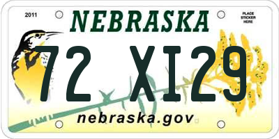 NE license plate 72XI29