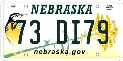 NE license plate 73DI79