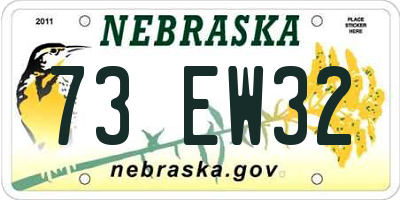 NE license plate 73EW32