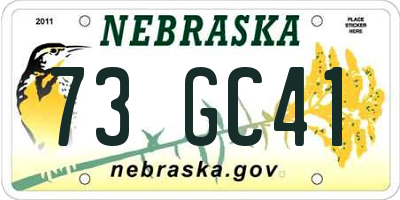 NE license plate 73GC41