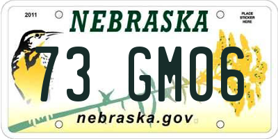 NE license plate 73GM06