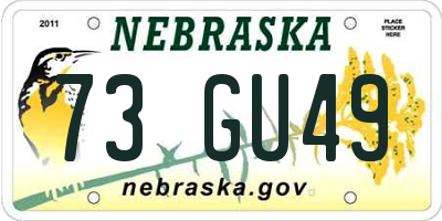 NE license plate 73GU49