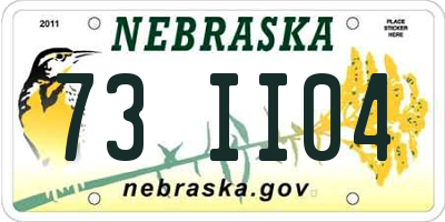 NE license plate 73II04