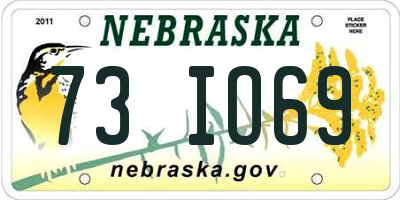 NE license plate 73IO69