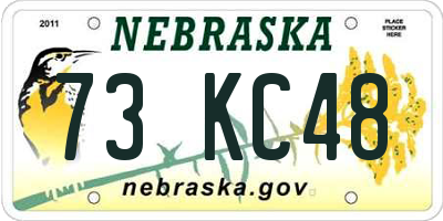 NE license plate 73KC48
