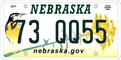 NE license plate 73QQ55