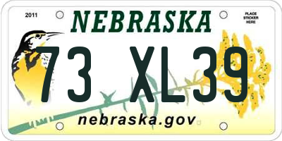 NE license plate 73XL39