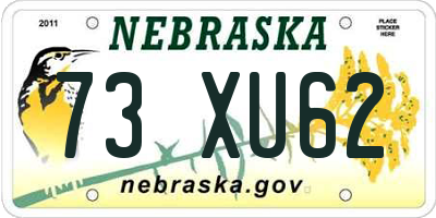 NE license plate 73XU62