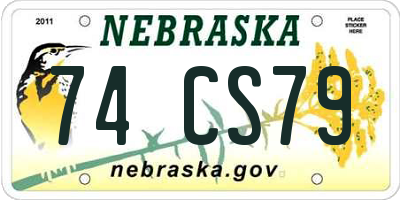 NE license plate 74CS79