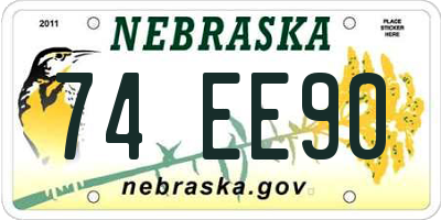 NE license plate 74EE90