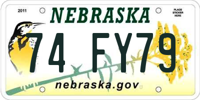 NE license plate 74FY79