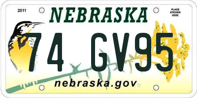 NE license plate 74GV95