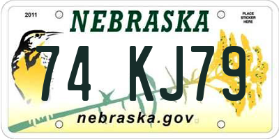 NE license plate 74KJ79