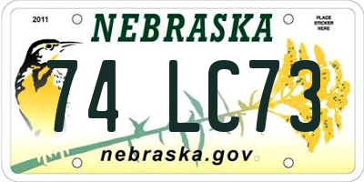 NE license plate 74LC73
