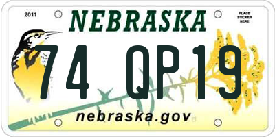 NE license plate 74QP19