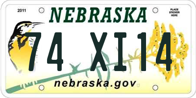 NE license plate 74XI14