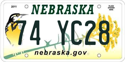 NE license plate 74YC28
