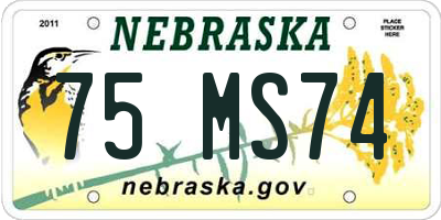 NE license plate 75MS74