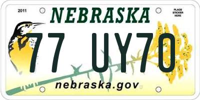 NE license plate 77UY70