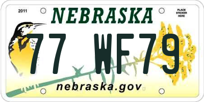 NE license plate 77WF79