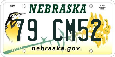 NE license plate 79CM52