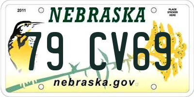 NE license plate 79CV69