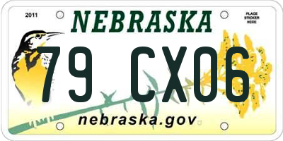 NE license plate 79CX06