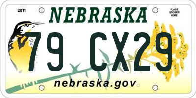 NE license plate 79CX29
