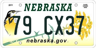 NE license plate 79CX37