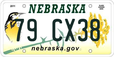 NE license plate 79CX38