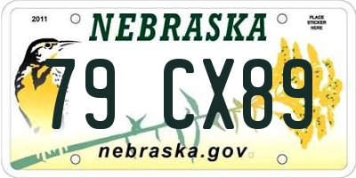 NE license plate 79CX89