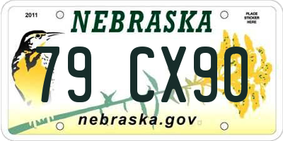 NE license plate 79CX90