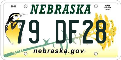 NE license plate 79DF28