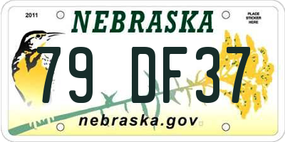 NE license plate 79DF37