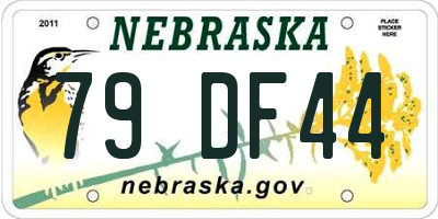 NE license plate 79DF44