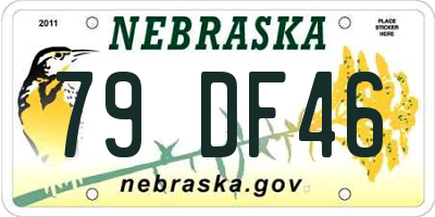 NE license plate 79DF46