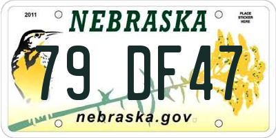 NE license plate 79DF47
